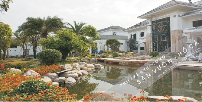 thi công thiết kế sân vườn biệt thự