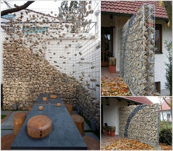 Những bức tường đá thơ mộng, tạo sự tự nhiên cho khu vườn