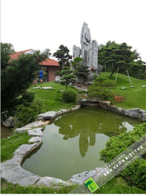 hòn non bộ hồ cá