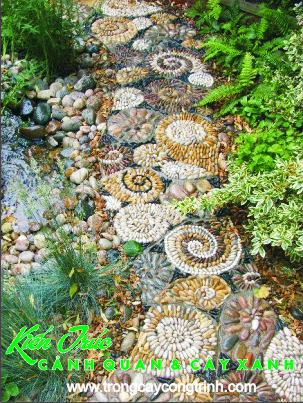 nghệ thuật dùng đá trang trí sân vườn